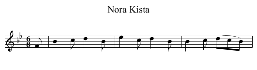 Nora Kista - staff notation