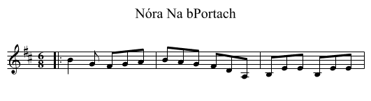 Nóra Na bPortach - staff notation