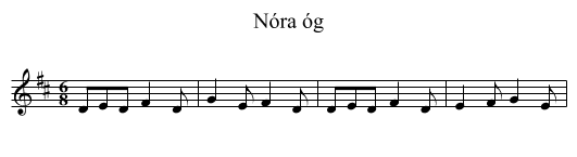 Nóra óg - staff notation