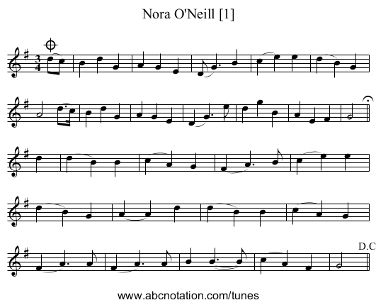 Nora O'Neill [1] - staff notation