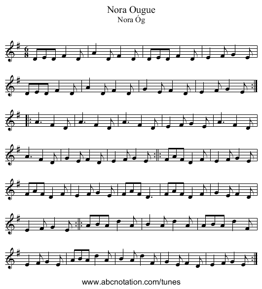 Nora Ougue - staff notation