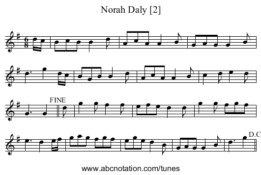 Norah Daly [2] - staff notation