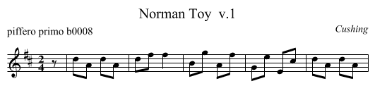 Norman Toy  v.1 - staff notation