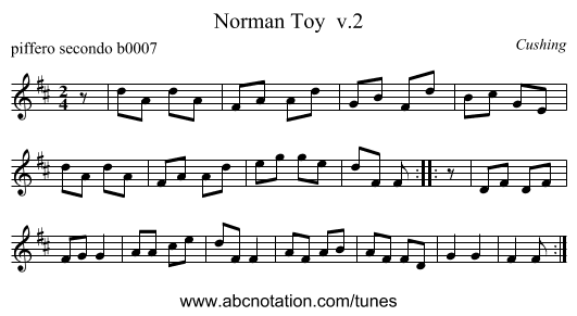 Norman Toy  v.2 - staff notation