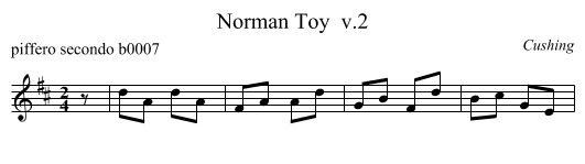 Norman Toy  v.2 - staff notation