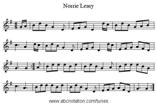 Norrie Leary - staff notation
