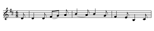 North Amerikay - staff notation