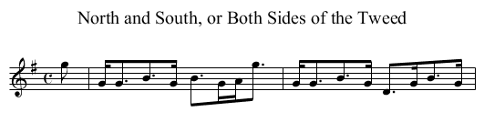 North and South, or Both Sides of the Tweed - staff notation
