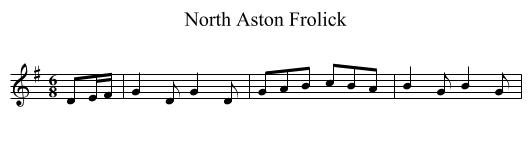 North Aston Frolick - staff notation