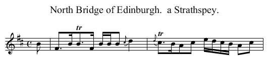 North Bridge of Edinburgh.  a Strathspey. - staff notation
