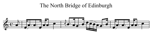 North Bridge of Edinburgh, The - staff notation