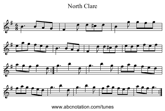 North Clare - staff notation