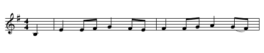 North Country Maid - staff notation