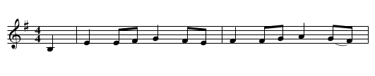 North Country Maid - staff notation