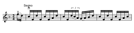 North End -- Reel - staff notation