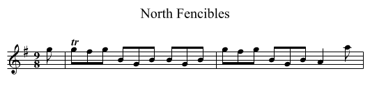 North Fencibles - staff notation
