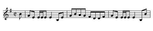 North of the Tay - staff notation