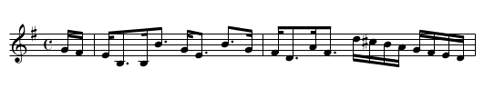 North of the Tweed - staff notation