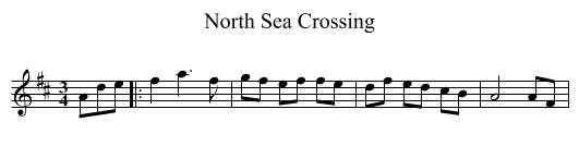 North Sea Crossing - staff notation