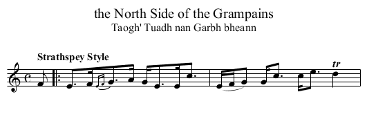 North Side of the Grampains, the  - staff notation