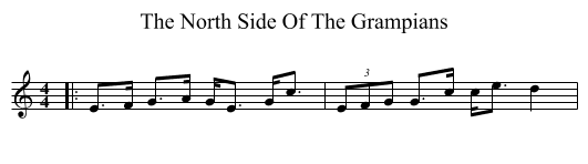 North Side Of The Grampians, The  - staff notation