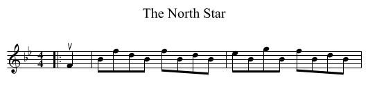 North Star, The  - staff notation