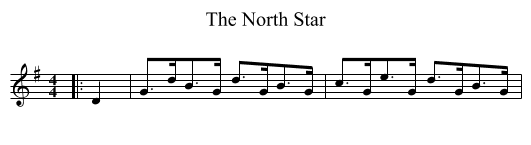 North Star, The  - staff notation
