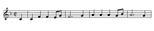 North Taunton - staff notation
