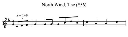 North Wind, The (#56) - staff notation