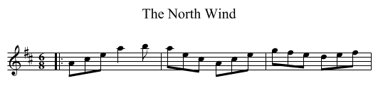 North Wind, The  - staff notation