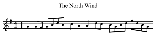 North Wind, The  - staff notation