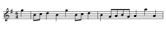 Northan Frisk, A - staff notation