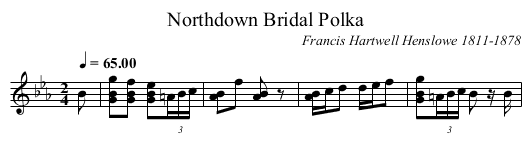 Northdown Bridal Polka - staff notation