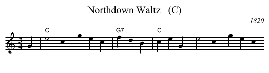 Northdown Waltz   (C) - staff notation