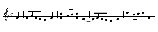 Northeast Texas - staff notation