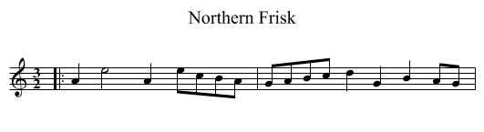 Northern Frisk - staff notation
