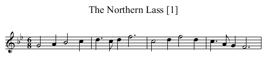 Northern Lass [1], The - staff notation