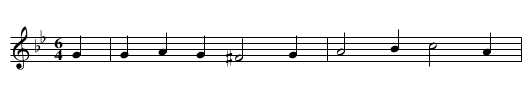 Northern Nanny. HA03 - staff notation
