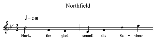 Northfield - staff notation