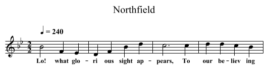 Northfield - staff notation