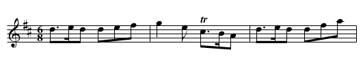 North’s Jig - staff notation