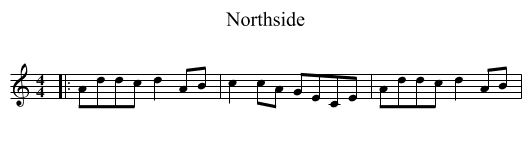 Northside - staff notation