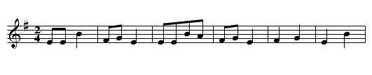 Norwegian Alps - staff notation