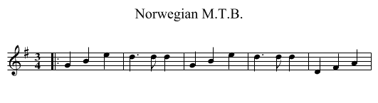 Norwegian M.T.B. - staff notation