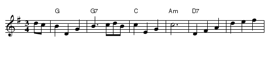 Norwegian Waltz - staff notation