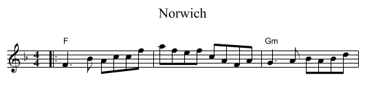 Norwich - staff notation