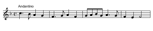 Nôs Galan - staff notation