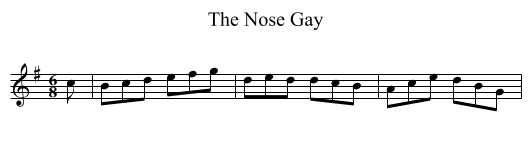 Nose Gay, The - staff notation