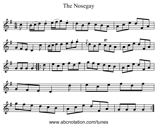 Nosegay, The - staff notation