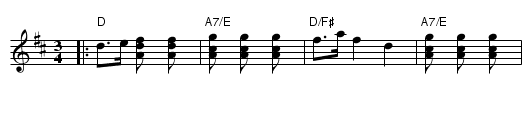 Not A Care In The World - staff notation